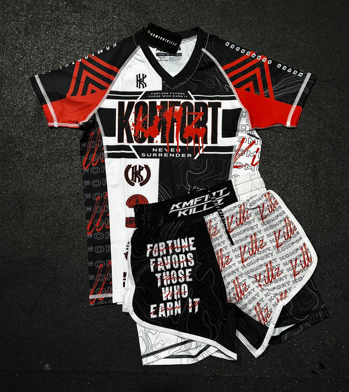RANKED KIT - BLACK - RASH GUARD (LADIES)