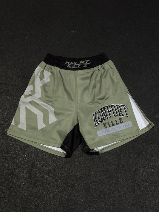 NEVER SURRENDER - MIX & MATCH - OLIVE GREEN - SHORTS