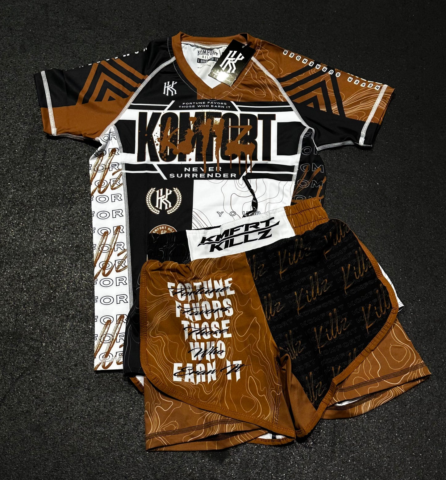 RANKED KIT - BROWN - RASH GUARD (LADIES)