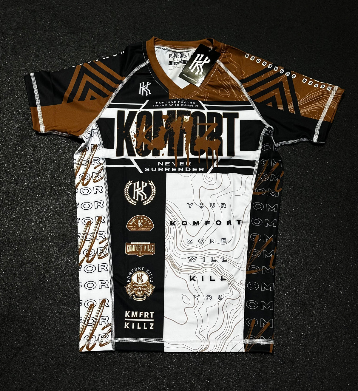 RANKED KIT - BROWN - RASH GUARD (LADIES)