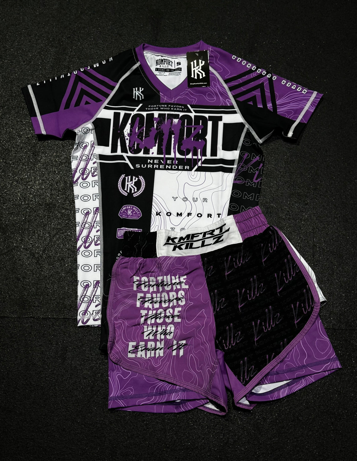 RANKED KIT - PURPLE - RASH GUARD (LADIES)